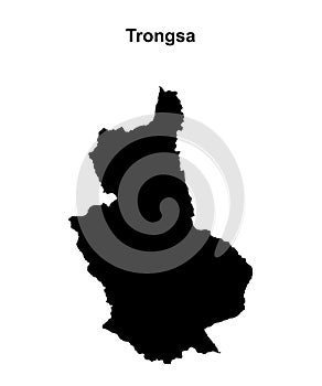 Trongsa outline map