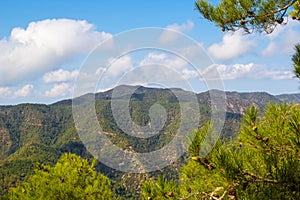 Troodos mountains landscape, Cyprus. photo