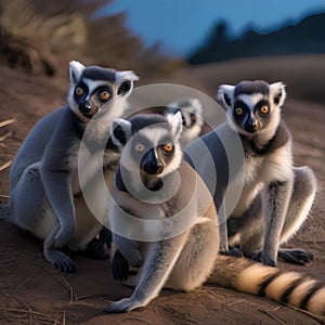 A troop of lemurs on a New Years Eve mission to catch the first shooting star of the year3