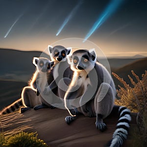 A troop of lemurs on a New Years Eve mission to catch the first shooting star of the year4