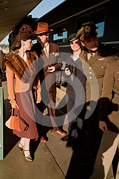 Troop Train reenactors