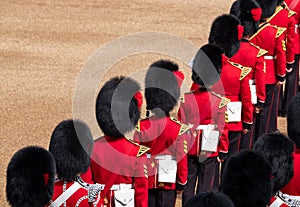 Trooping the Colour military parade at Horseguards, Westminster UK, marking Queen Elizabeth`s Platinum Jubilee. photo