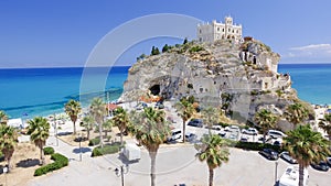 Tropea, Italy. Aerial view of Santa Maria dell'Isola Monastery photo