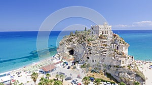 Tropea, Italy. Aerial view of Santa Maria dell'Isola Monastery photo