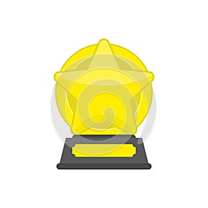 Trophy award vector flat icon