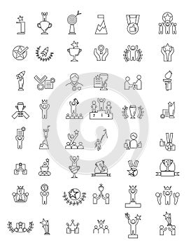 Trophy and awards icons.vector