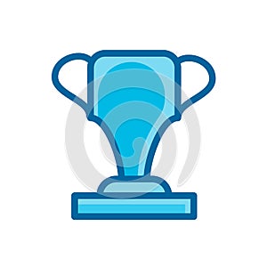 Trophy best champion icon vector illustration isolated on white background