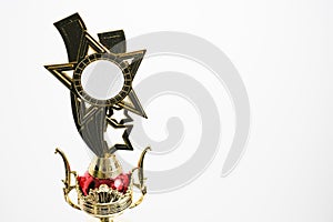 Trophy for champion isolated in white background