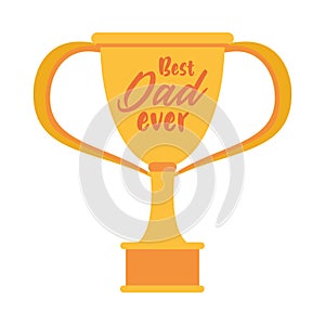 Trophy cup award best dad icon