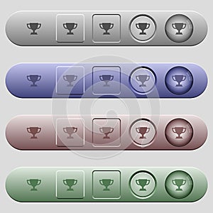 Trophy cup icons on horizontal menu bars