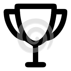 Trophy cup vector icon eps 10. Simple symbol isolated on grey background