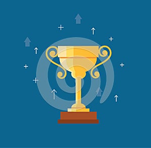 Trophy cup vector, wining concept