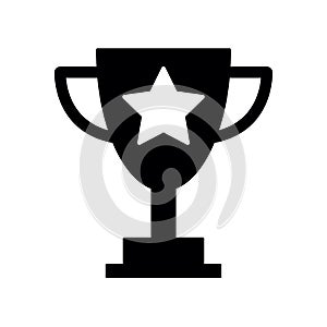 Trophy icon. black trophy cup icon vector
