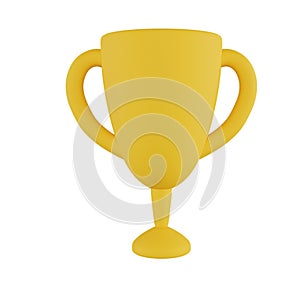 Trophy icon for champion 3d rendering design