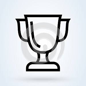 Trophy icon. Championship cup icon. Achievement, champion award symbol. Winner, Victory and Success illustrations in sports and