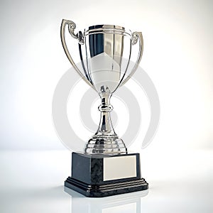 Trophy icon 3D render isolated on white background photo