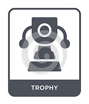 trophy icon in trendy design style. trophy icon isolated on white background. trophy vector icon simple and modern flat symbol for