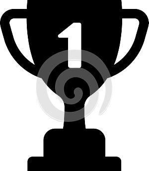 Trophy icon. Trophy cup, winner cup, victory cup vector icon. Reward symbol sign for web and mobile.