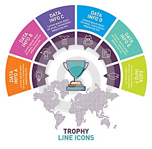 Trophy infographic template vector design. Infographic design template.