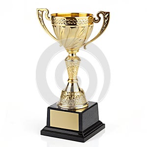Trophy isolated on white background