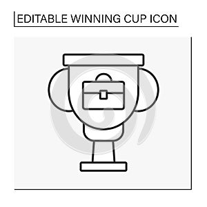 Trophy line icon