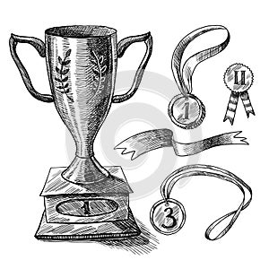 Trophy sketch set