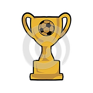 Trophy soccer illustration vector