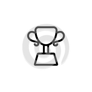 Trophy thin icon isolated on white background