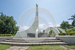 The Tropic of Cancer Marker at Hualien, Taiwan. the chinese characters mean `tropic of cancer`