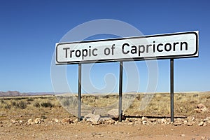 Tropic of Capricorn Sign - Namibia photo