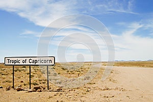 Tropic of Capricorn Sign - Namibia
