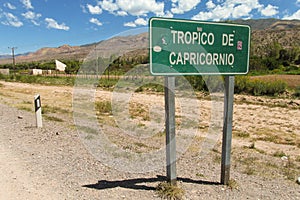 Tropic of Capricorn sign, Tropico de capricorno photo