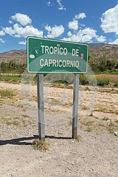 Tropic of Capricorn sign, Tropico de capricorno photo