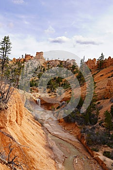 Tropic Ditch Falls along the Mossy Cave Trail in Bryce Canyon National Park