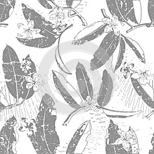 Tropic Floral Exotic Seamless Vector Pattern