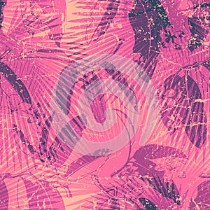 Tropic Floral Exotic Seamless Vector Pattern