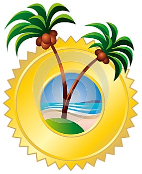 Tropic island logo