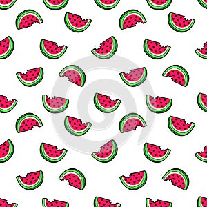 Tropic seamless pattern in cartoon trendy style.