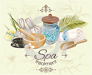 Tropic style spa banner