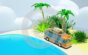 Tropical adventure by bus