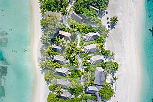 Tropical aerial landscape, seascape amazing sea lagoon beach. Exotic tourism destination, summer vacation