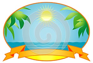 Tropical background. Vector Illustration