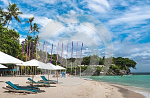 Tropical background view from Paglao island at Alona beach