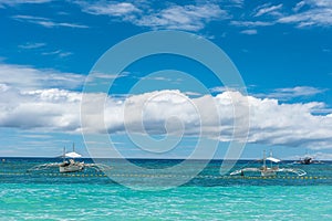 Tropical background view from Paglao island at Alona beach