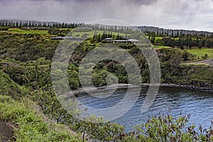 Tropical Bay and Golf Course at Kapalua West Maui Hawaii USA