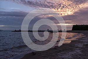 Tropical beach with amazing sky at Pattaya beach, Chonburi Thailand