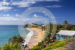 Tropical beach at Antigua island in the Caribbean