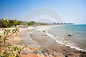 Tropical beach in Arambola,Goa, India