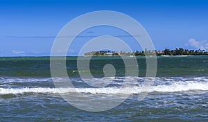 Tropical Beach and Atlantic Ocean Waves