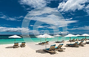 Tropical beach background from Alona Beach at Panglao Bohol